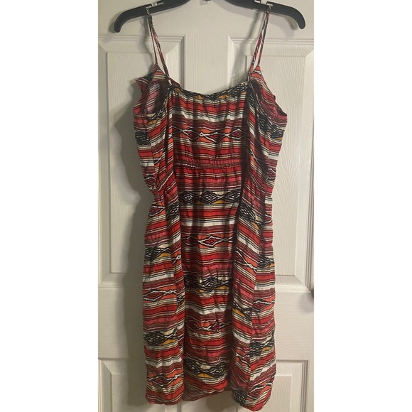 Boho Spaghetti Strap Dress With Adjustable Straps Cinched Waist Size X-Large - Picture 5 of 7